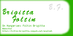 brigitta foltin business card